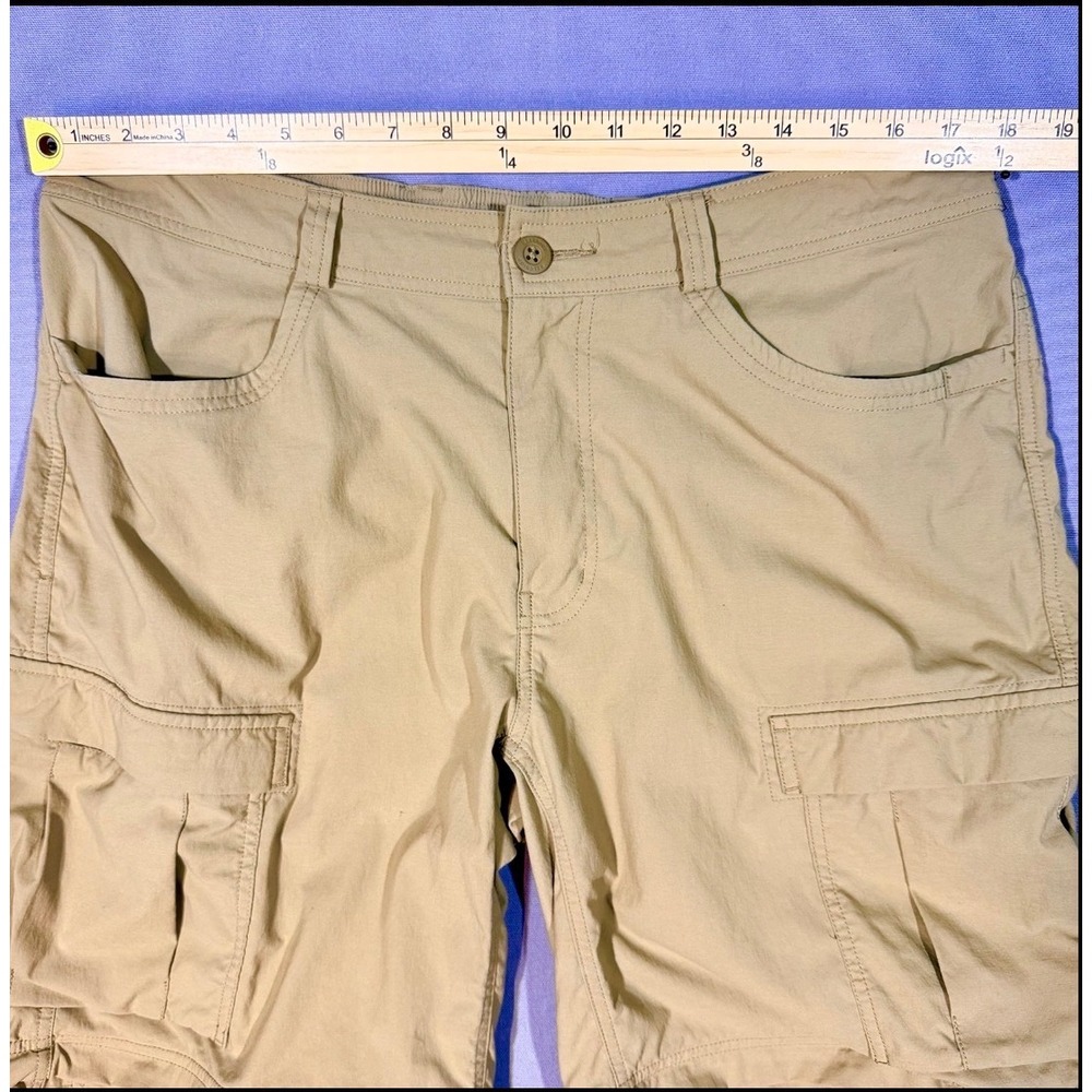 REI Co-op Convertible Cargo Pants Mens 38x32 Khaki Zip Off Hiking Utility - Picture 5 of 12
